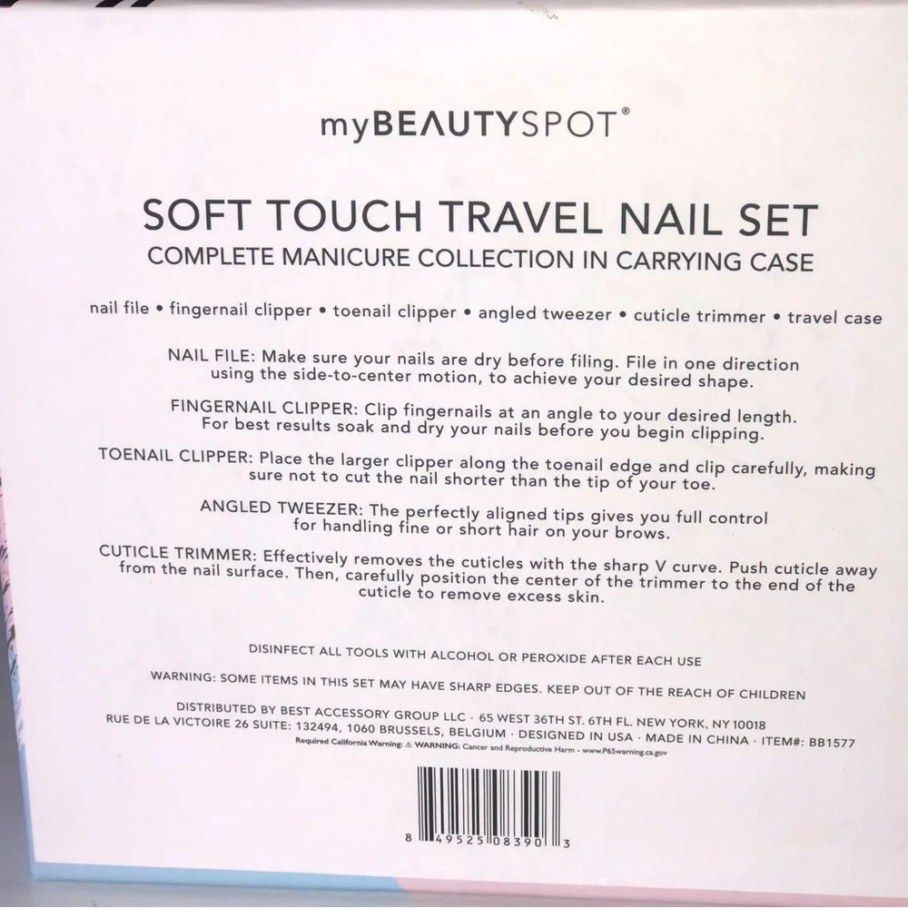 2/$20 Travel Manicure Set with Carrying Case